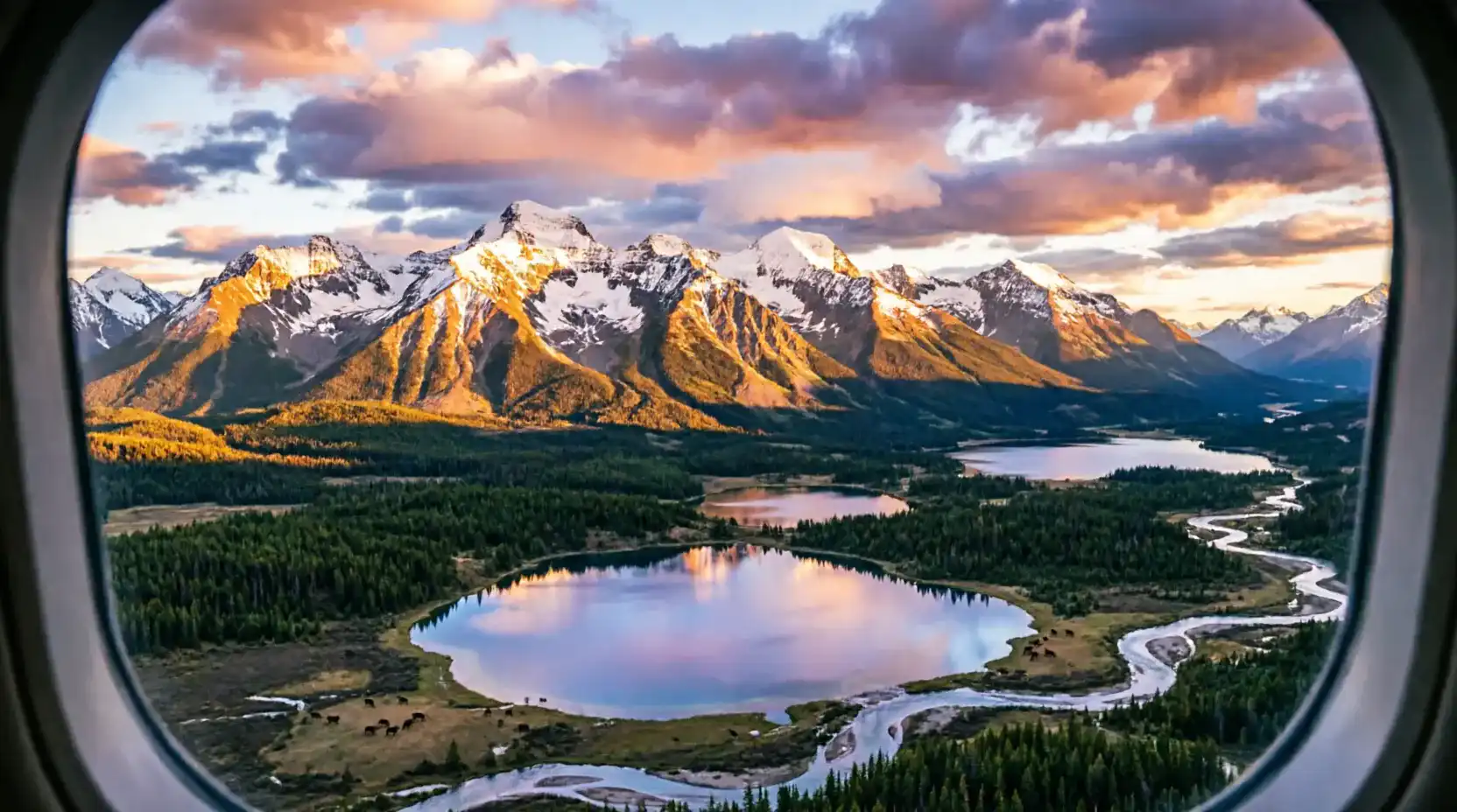 Rocky Mountains aerial view